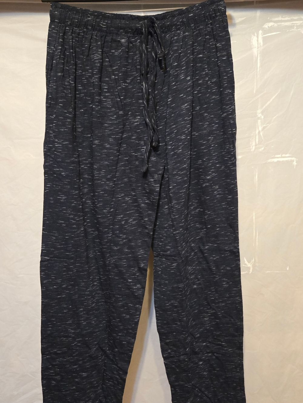At The Buzzer Men's Navy Heathered Drawstring Lounge Pants